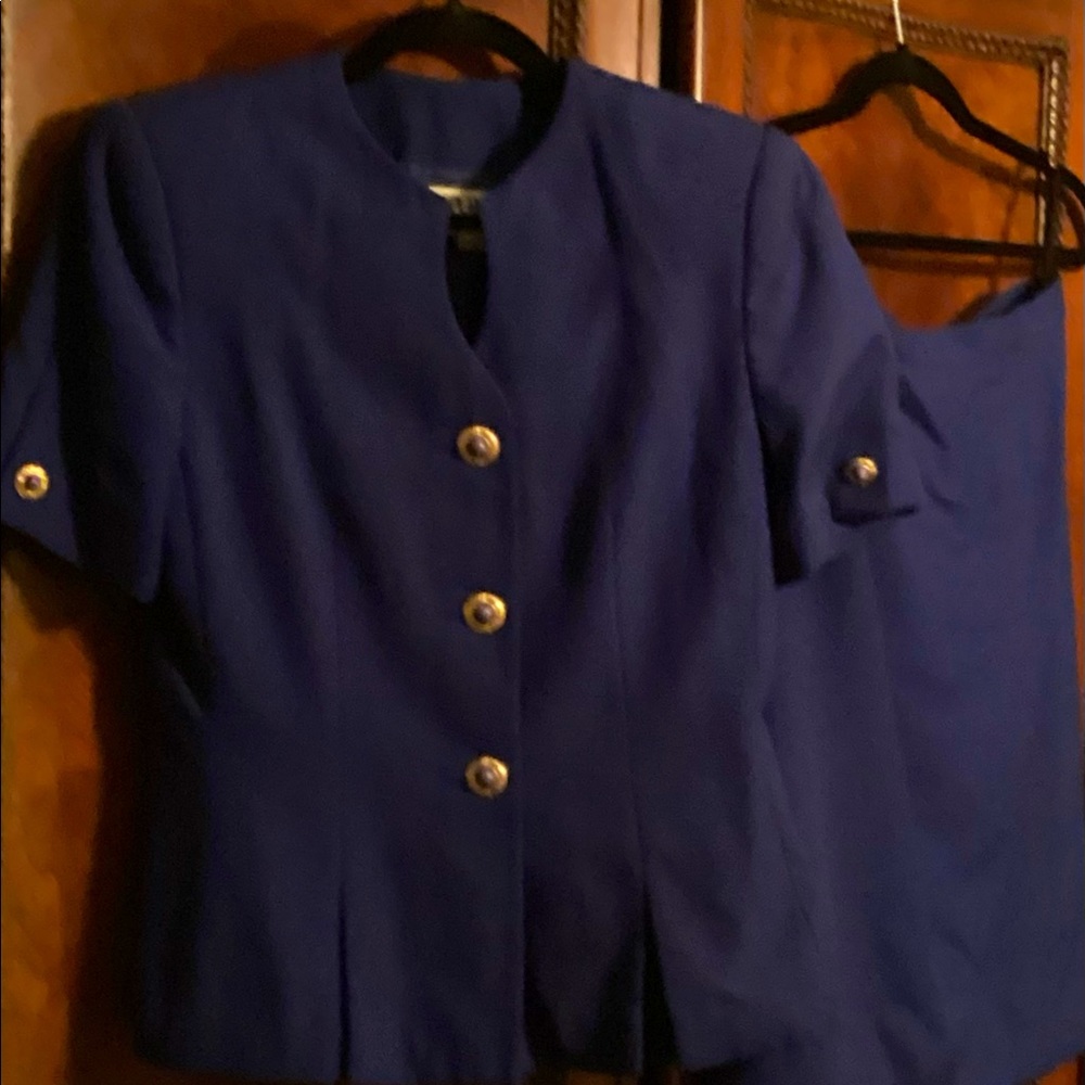 Kasper suit, Royal Blue 8P